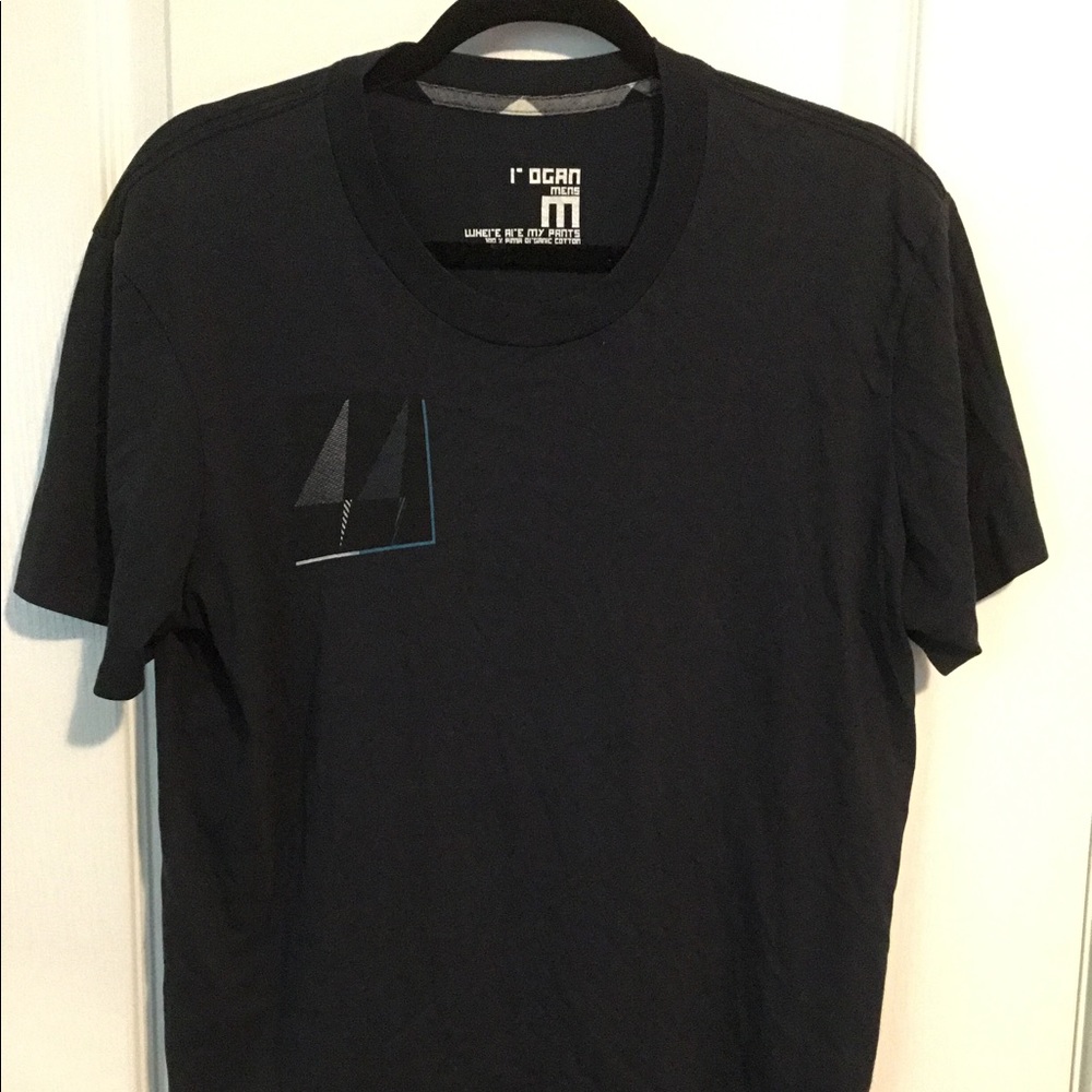 Rogan Mens Organic Pima Cotton Graphic Tee Shirt - Navy Size Medium